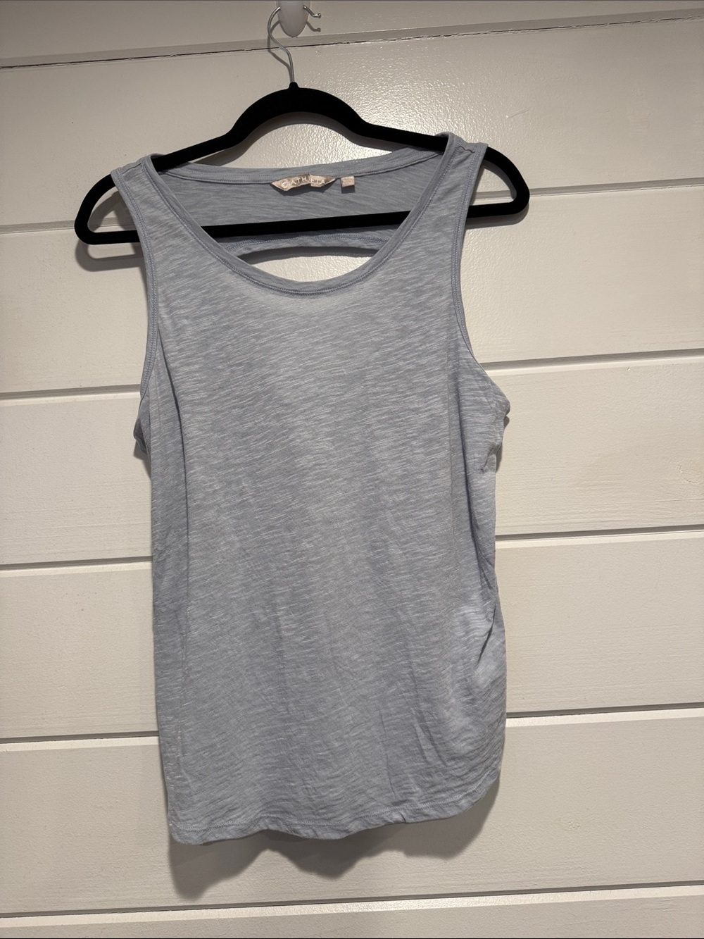 Athleta Light Blue Scoop Neck Performance Tank.  Size - Large